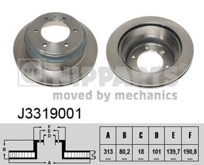 J3319001 NIPPARTS Тормозной диск