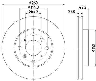 MDC1000 MINTEX Тормозной диск