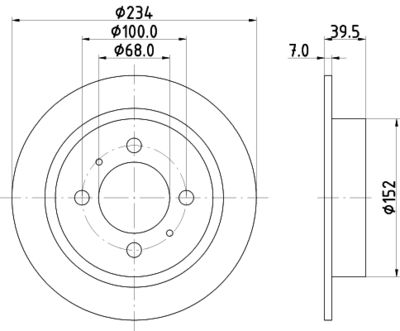 8DD355105151 HELLA Тормозной диск