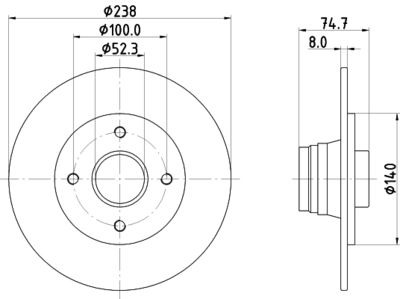 MDC1013 MINTEX Тормозной диск