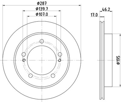 MDC1014 MINTEX Тормозной диск