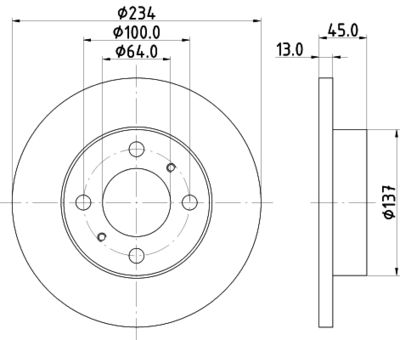 MDC1027 MINTEX Тормозной диск