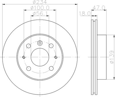 MDC1032 MINTEX Тормозной диск