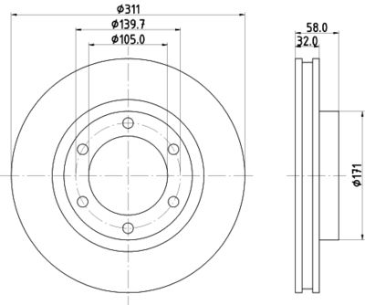 MDC1043 MINTEX Тормозной диск