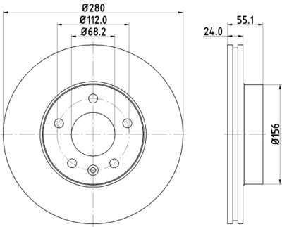 MDC1047 MINTEX Тормозной диск