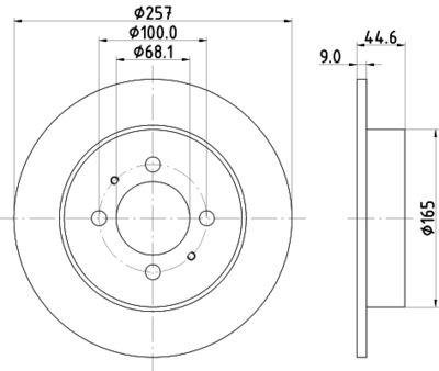 8DD355105141 HELLA Тормозной диск