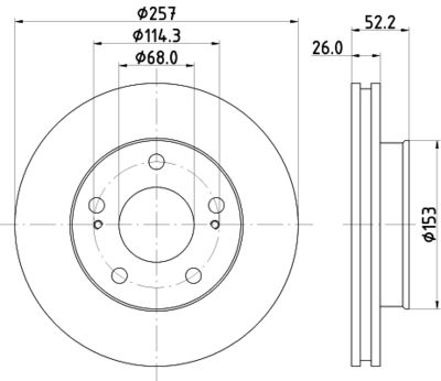 MDC1056 MINTEX Тормозной диск