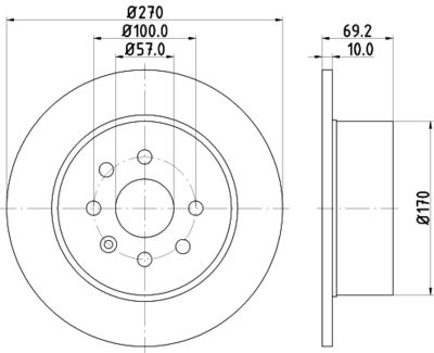 8DD355104661 HELLA Тормозной диск