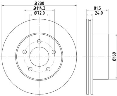 8DD355108591 HELLA Тормозной диск