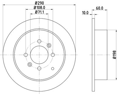 8DD355105231 HELLA Тормозной диск