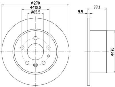 MDC1069 MINTEX Тормозной диск