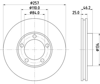 MDC1072 MINTEX Тормозной диск