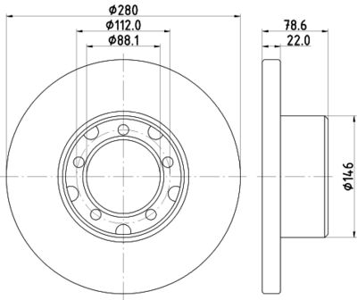 MDC1076 MINTEX Тормозной диск