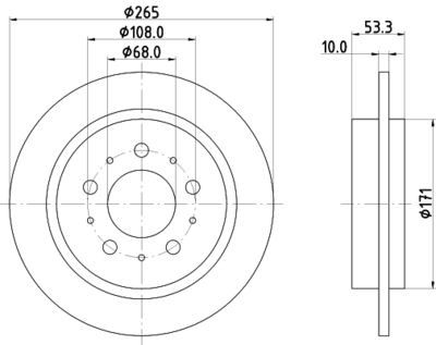 8DD355102261 HELLA Тормозной диск