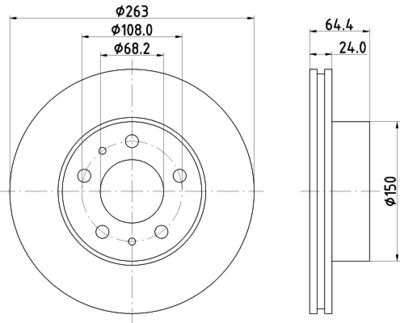 MDC1087 MINTEX Тормозной диск