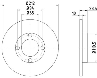 MDC1101 MINTEX Тормозной диск