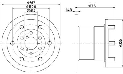 MDC1112 MINTEX Тормозной диск