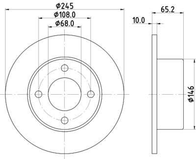 MDC1122 MINTEX Тормозной диск