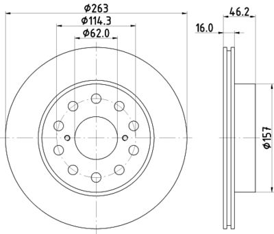 8DD355108711 HELLA Тормозной диск