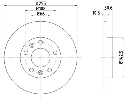 MDC1149 MINTEX Тормозной диск