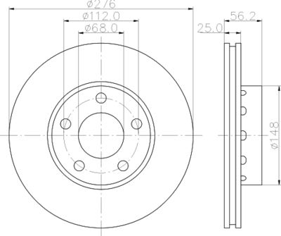 MDC1156 MINTEX Тормозной диск