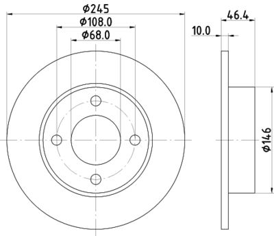 MDC1159 MINTEX Тормозной диск