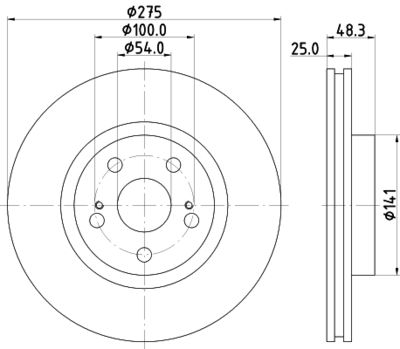 MDC1189 MINTEX Тормозной диск