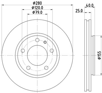 MDC1200 MINTEX Тормозной диск