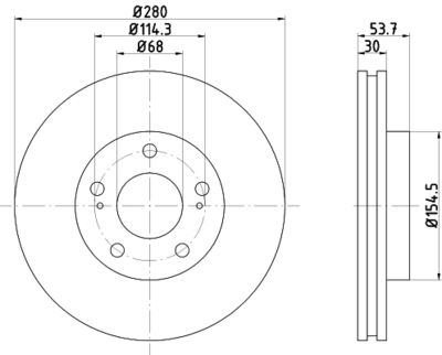 MDC1209 MINTEX Тормозной диск