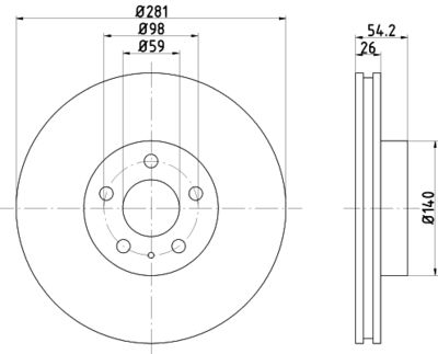 MDC1220 MINTEX Тормозной диск