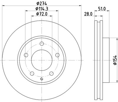 MDC1229 MINTEX Тормозной диск