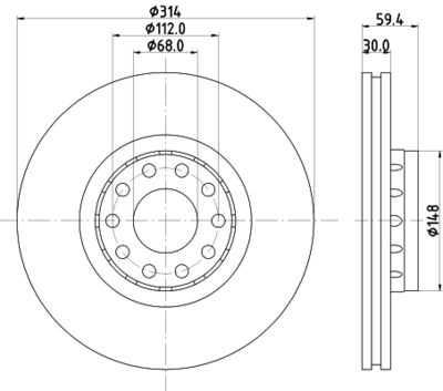 MDC1242 MINTEX Тормозной диск