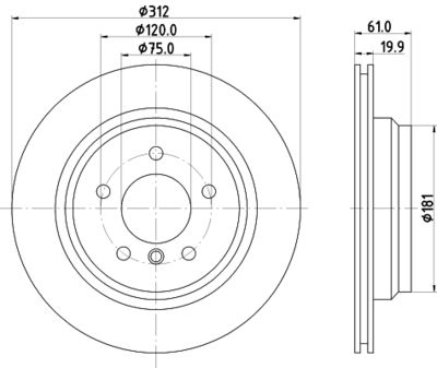 8DD355106791 HELLA Тормозной диск