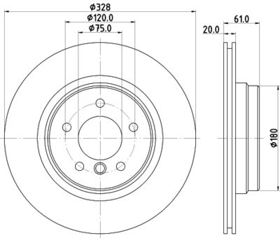 MDC1259 MINTEX Тормозной диск