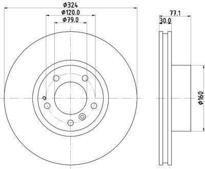 MDC1260 MINTEX Тормозной диск