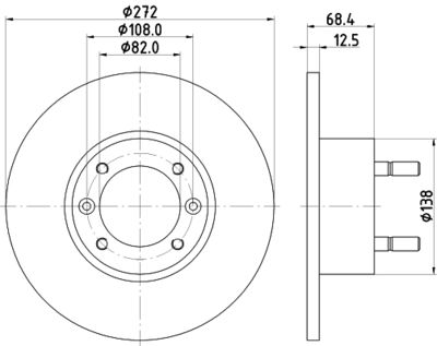 MDC1264 MINTEX Тормозной диск