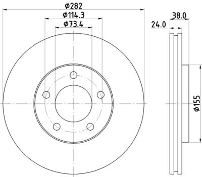 8DD355113381 HELLA Тормозной диск