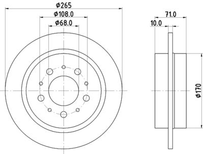 MDC1275 MINTEX Тормозной диск