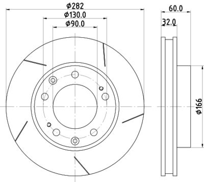 MDC1278L MINTEX Тормозной диск