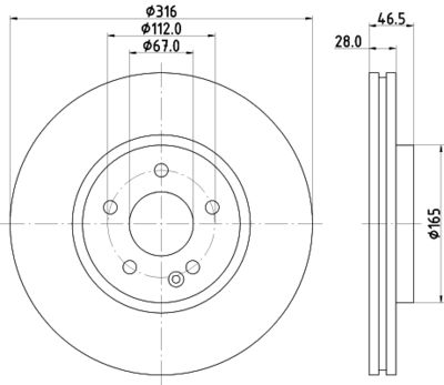 8DD355104341 HELLA Тормозной диск