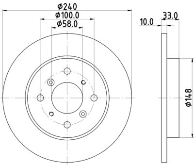 MDC1297 MINTEX Тормозной диск