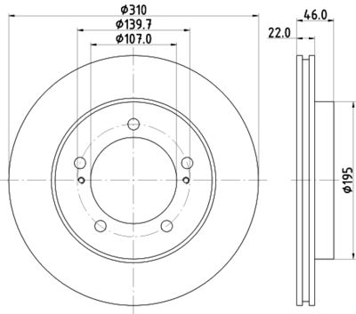 MDC1301 MINTEX Тормозной диск