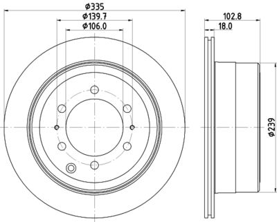 MDC1303 MINTEX Тормозной диск