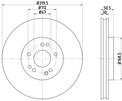 MDC1304L MINTEX Тормозной диск