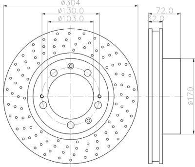 MDC1305 MINTEX Тормозной диск