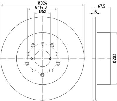 MDC1306 MINTEX Тормозной диск