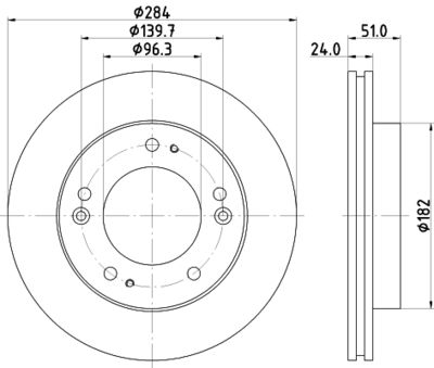 MDC1315 MINTEX Тормозной диск