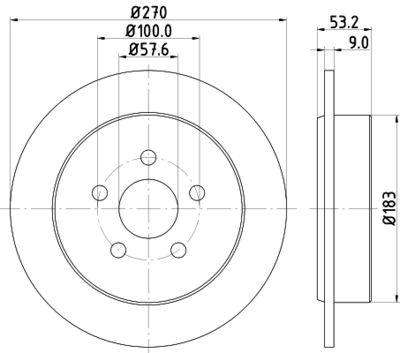 8DD355107921 HELLA Тормозной диск