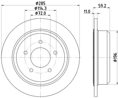 PCD23182 DON Тормозной диск