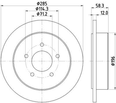 8DD355114771 HELLA Тормозной диск